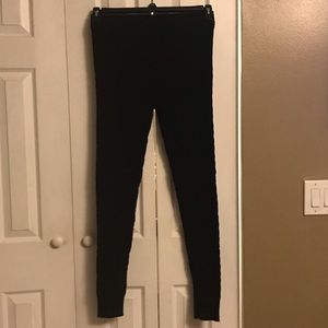 Braided knit leggings